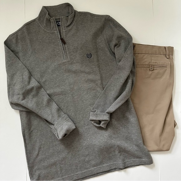 Gray Half Zip Long Sleeve Pullover Size Medium - Picture 11 of 11